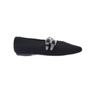 Viviamos Lara Black Flannel Ladies Mary Jane