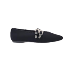 Viviamos Lara Black Flannel Ladies Mary Jane