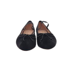 Viviamos Regal-A Black Suede Ladies Flats