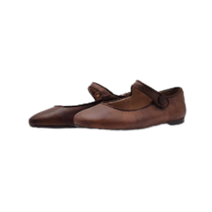 Papanatas 6315 Brown Leather Mary Jane