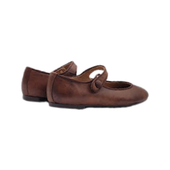 Papanatas 6315 Brown Leather Mary Jane
