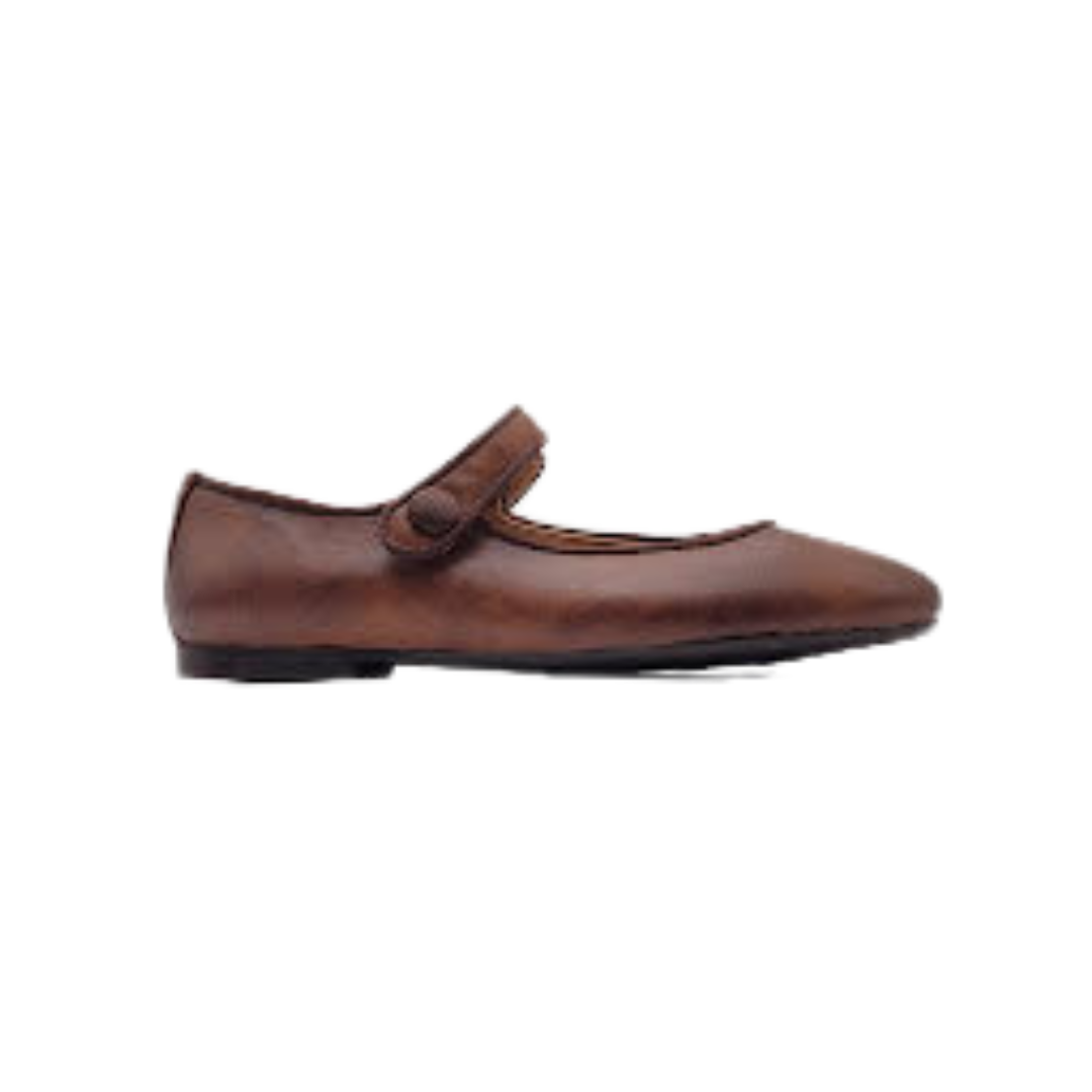 Papanatas 6315 Brown Leather Mary Jane