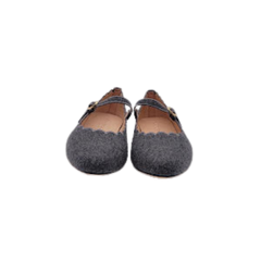 Viviamos Darma Grey Flannel Ladies Mary Jane