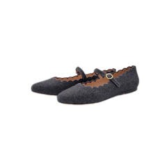Viviamos Darma Grey Flannel Ladies Mary Jane