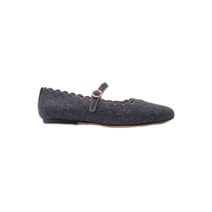 Viviamos Darma Grey Flannel Ladies Mary Jane