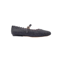 Viviamos Darma Grey Flannel Ladies Mary Jane