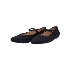 Viviamos Darma Black Flannel Ladies Mary Jane