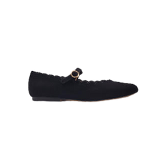Viviamos Darma Black Flannel Ladies Mary Jane