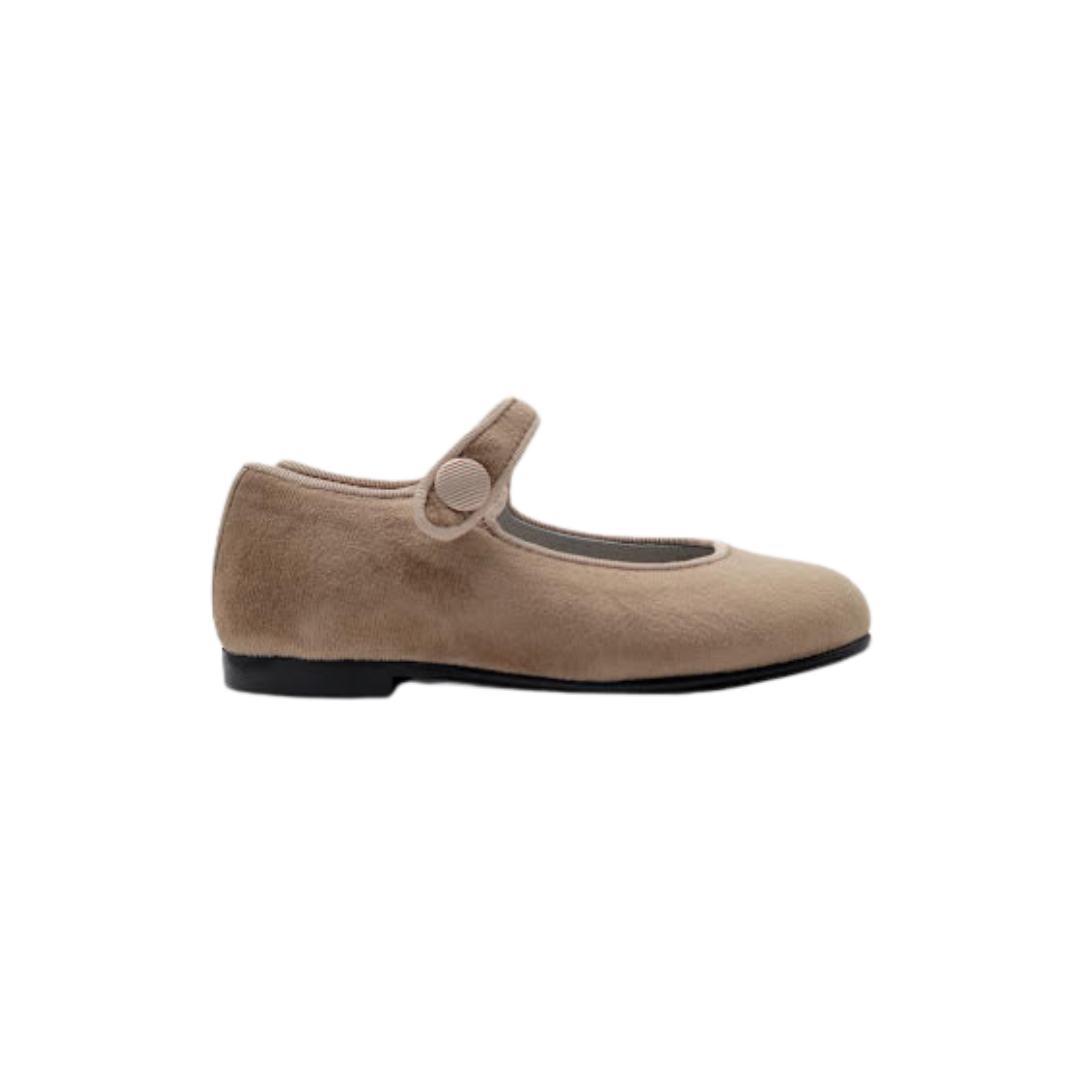 Luccini J109 Children's Camel Velvet Mary Jane