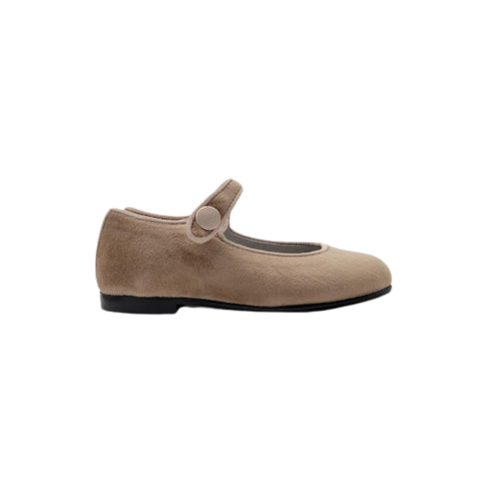 Luccini J109 Children's Camel Velvet Mary Jane