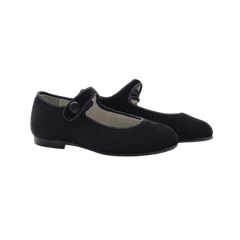 Luccini J109 Children's Black Velvet Mary Jane