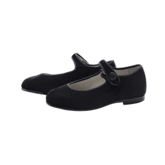 Luccini J109 Children's Black Velvet Mary Jane