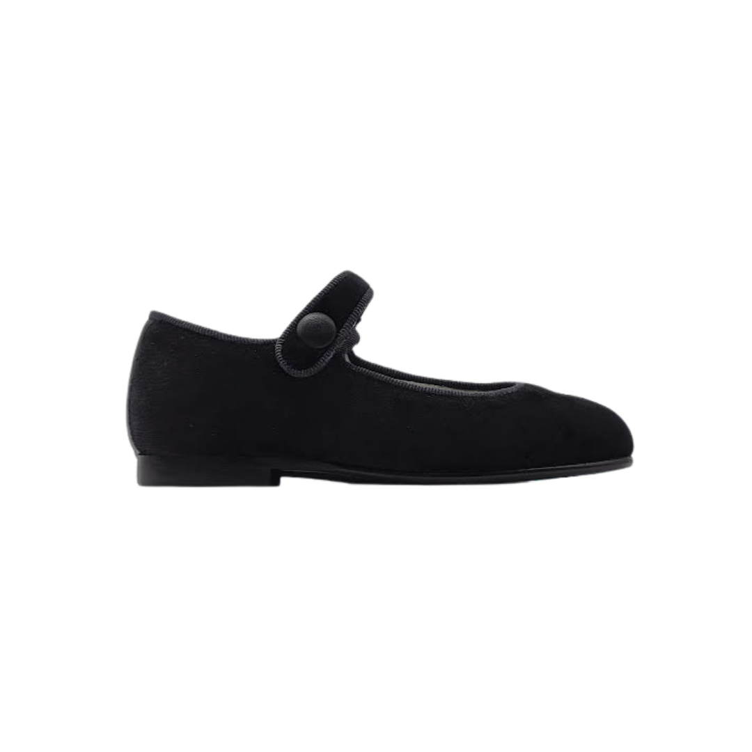 Luccini J109 Children's Black Velvet Mary Jane