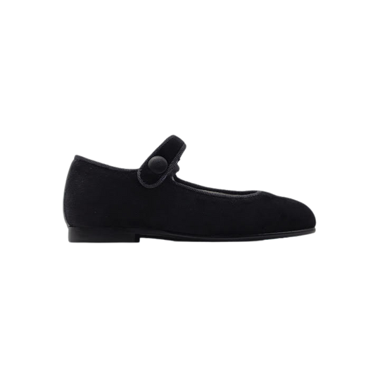 Luccini J109 Children's Black Velvet Mary Jane