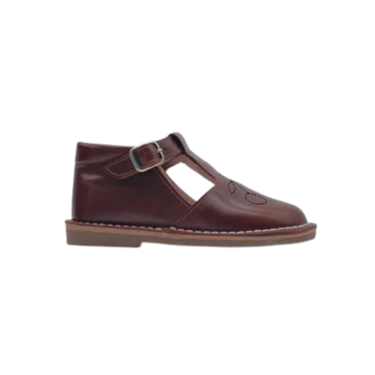 Luccini 9065 Camel Leather T-Strap