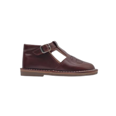 Luccini 9065 Camel Leather T-Strap
