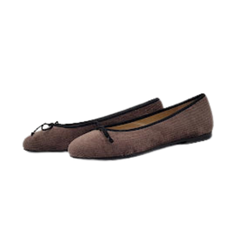 Brunella Devorah Taupe Velvet Flats
