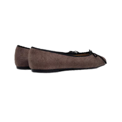 Brunella Devorah Taupe Velvet Flats