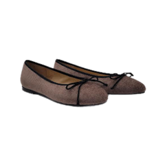 Brunella Devorah Taupe Velvet Flats