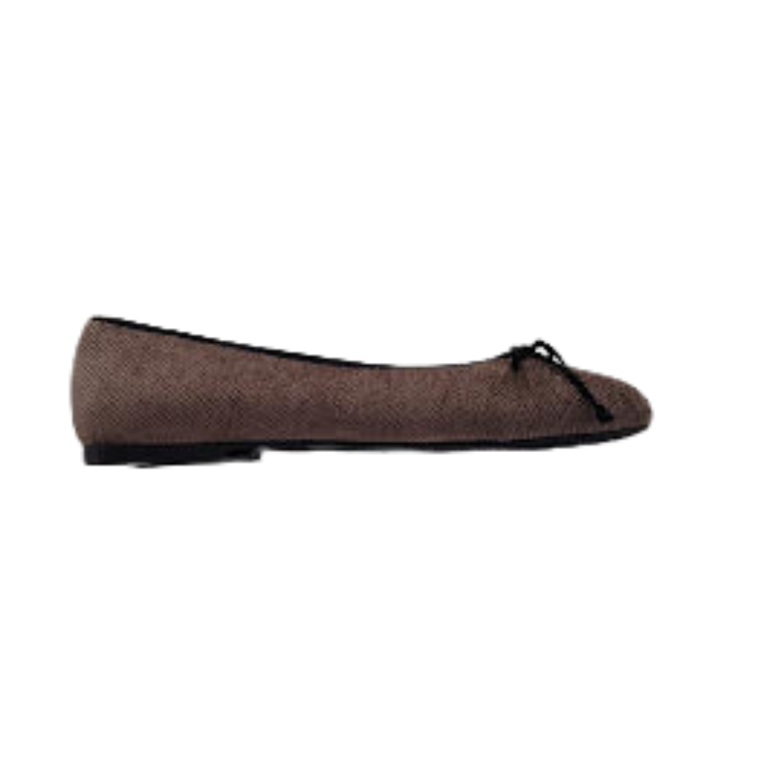 Brunella Devorah Taupe Velvet Flats