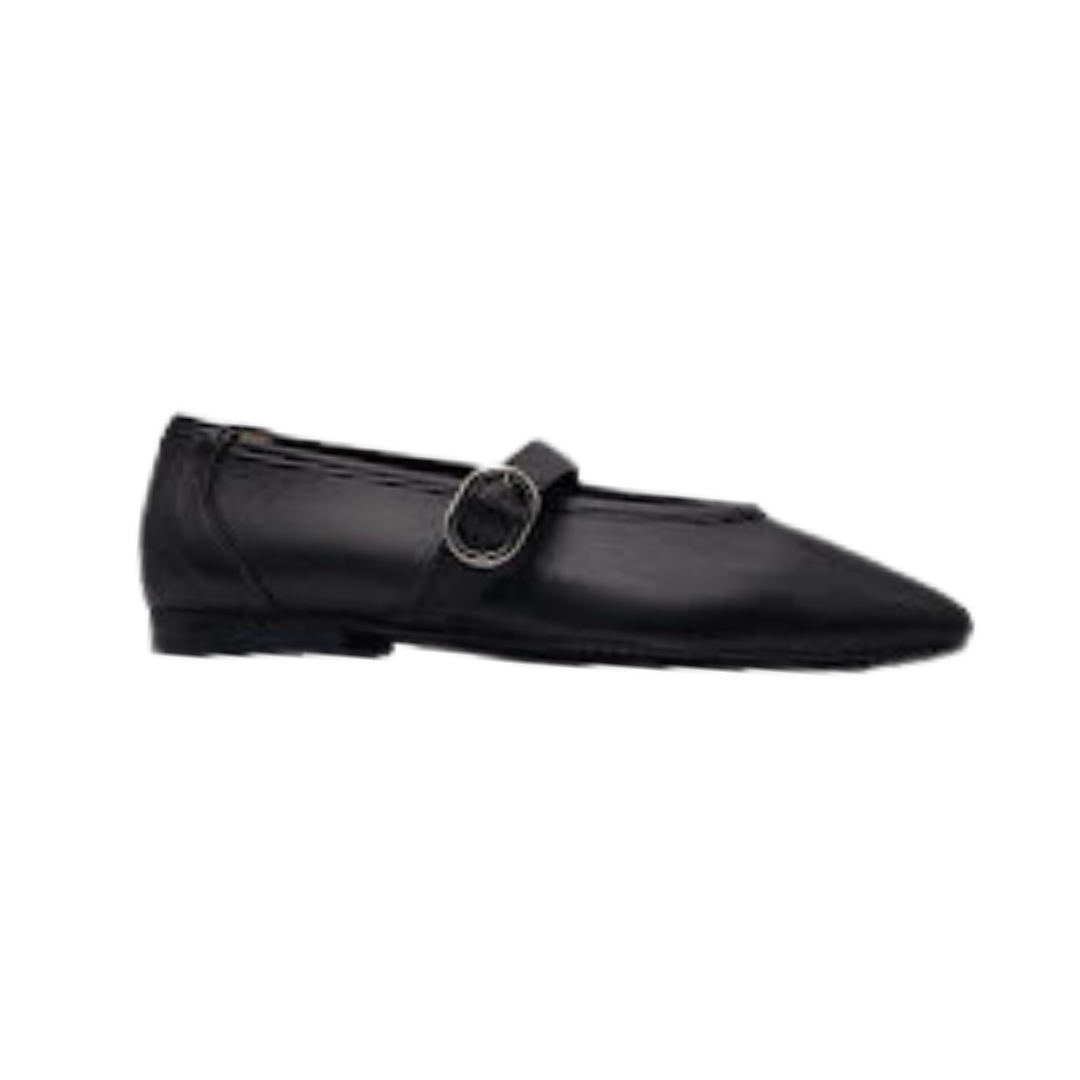 Brunella 535 Ladies Black Leather Mary Jane