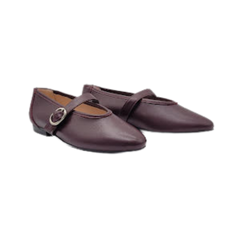Brunella 535 Ladies Burgundy Leather Mary Jane