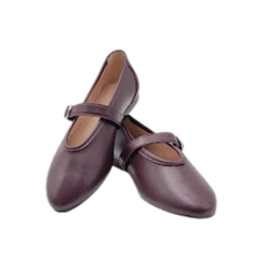 Brunella 535 Ladies Burgundy Leather Mary Jane