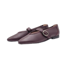 Brunella 535 Ladies Burgundy Leather Mary Jane