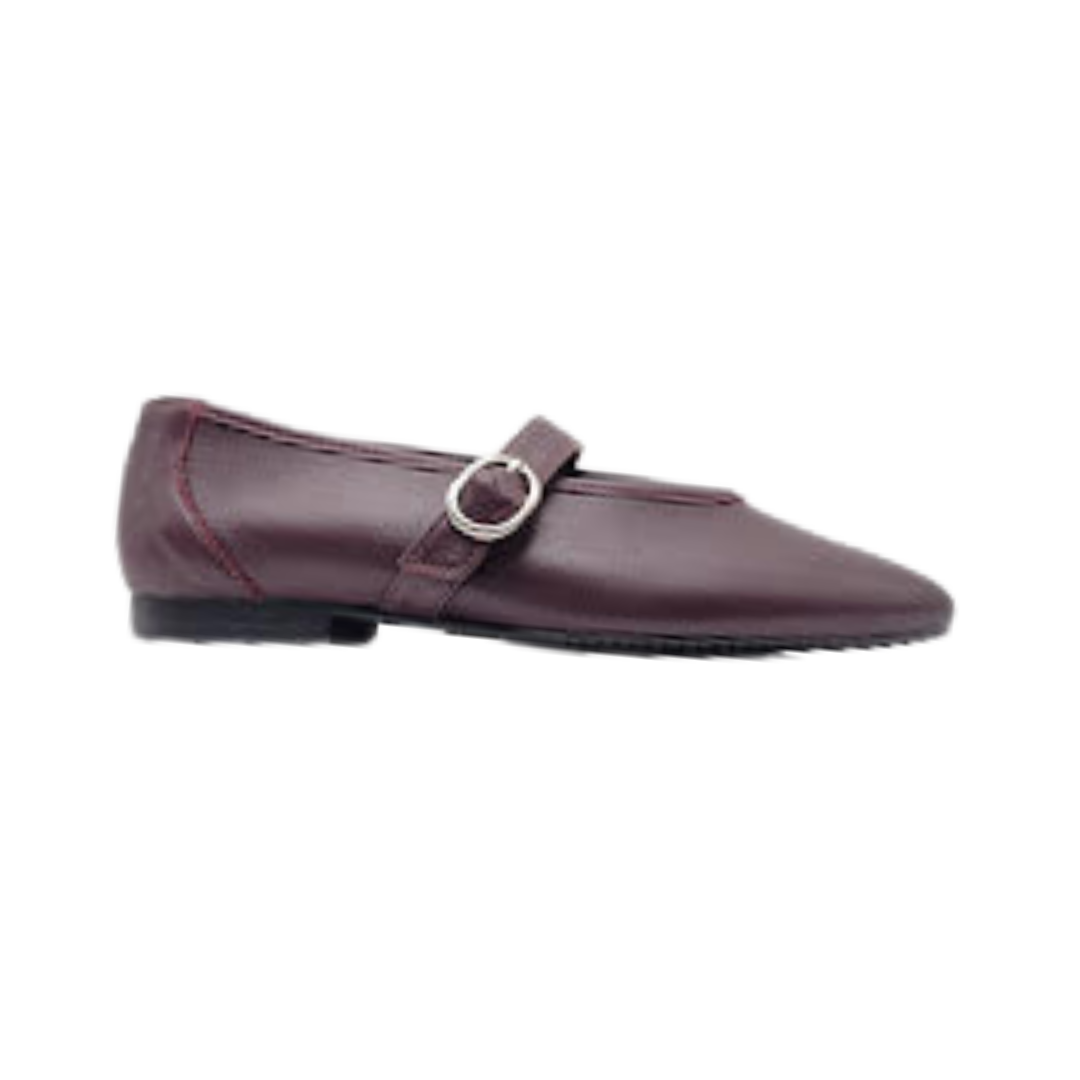 Brunella 535 Ladies Burgundy Leather Mary Jane