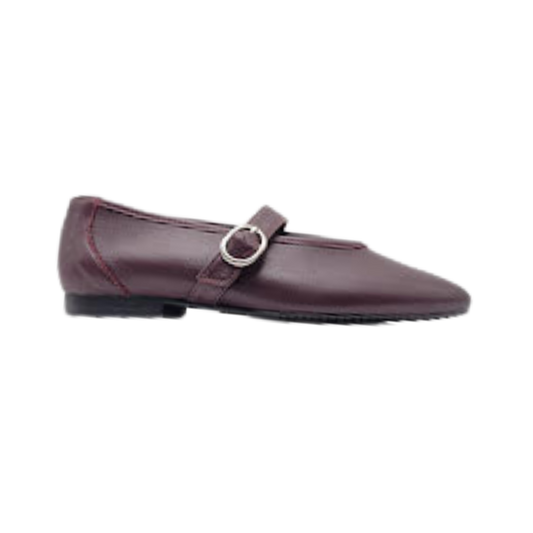 Brunella 535 Ladies Burgundy Leather Mary Jane