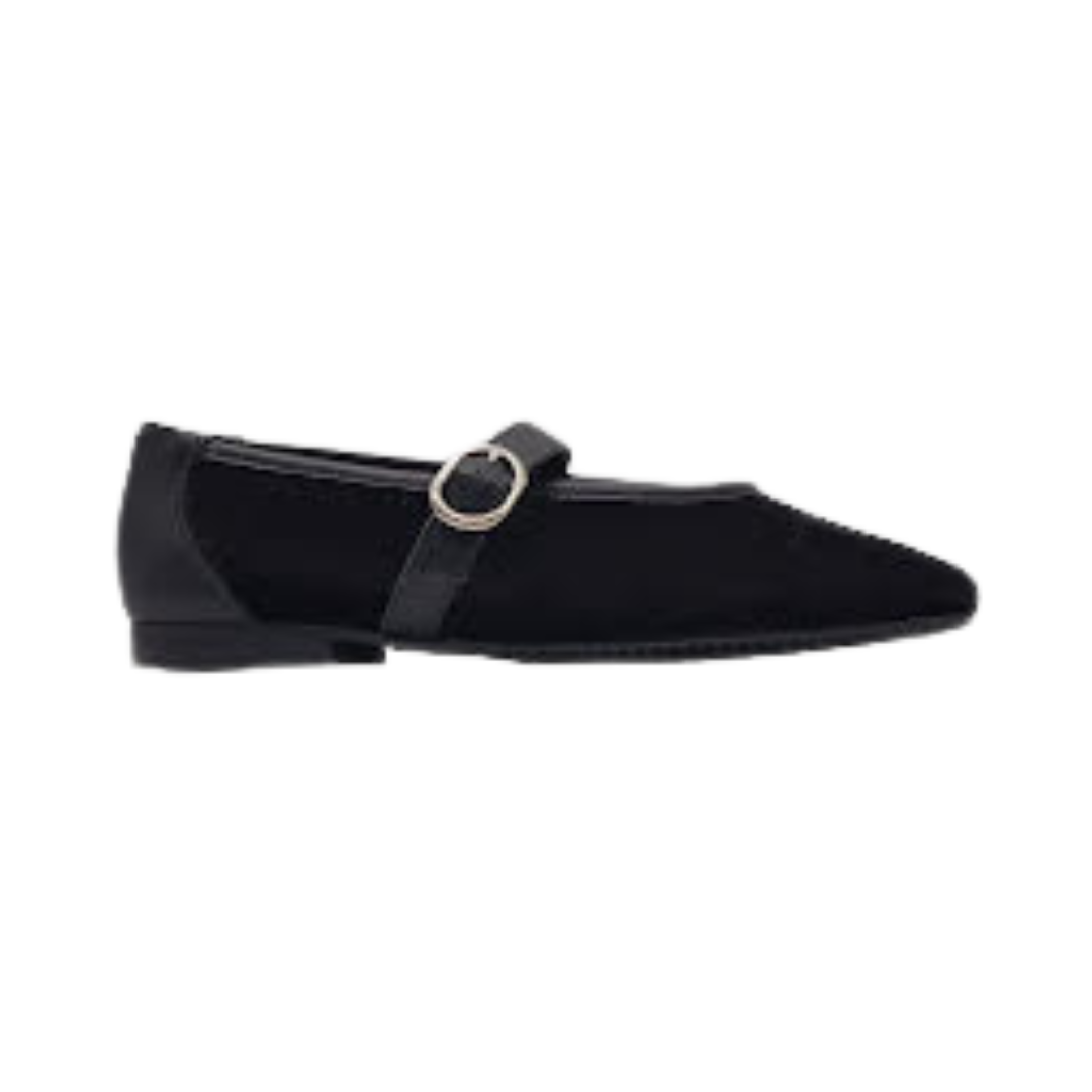 Brunella 535 Ladies Black Velvet Mary Jane