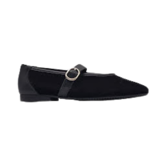 Brunella 535 Ladies Black Velvet Mary Jane