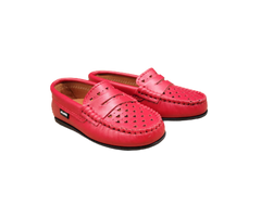 Atlanta Moccasin 32G Holes Children's Red Loafer