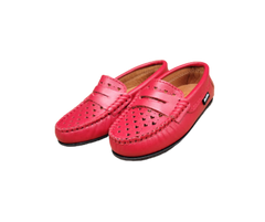 Atlanta Moccasin 32G Holes Children's Red Loafer