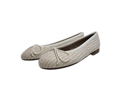 Papanatas 5631 Beige/Pink Fabric Ballet Flats