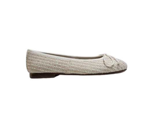 Papanatas 5631 Beige/Pink Fabric Ballet Flats
