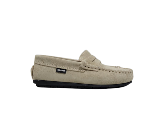 Atlanta Moccasin 32G Children's Sand Suede Loafer