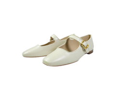 Sam Edeman Michaela Ivory Leather Mary Jane