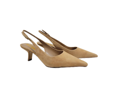 Sam Edelman Bianka Ladies Beige Suede Sling Heel