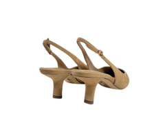 Sam Edelman Bianka Ladies Beige Suede Sling Heel