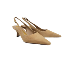 Sam Edelman Bianka Ladies Beige Suede Sling Heel
