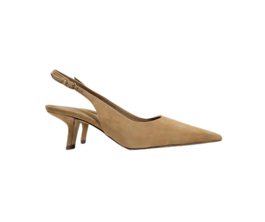 Sam Edelman Bianka Ladies Beige Suede Sling Heel