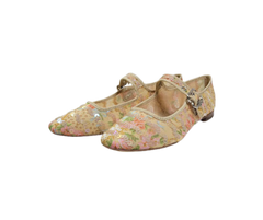 Sam Edeman Michaela Beige Multi Mesh Mary Jane