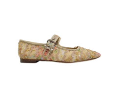 Sam Edeman Michaela Beige Multi Mesh Mary Jane