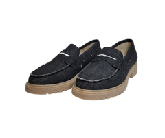 Blublonc Helga Black Denim Sport Loafer