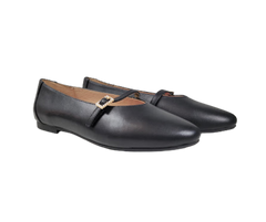 Esporre PearlZick Ladies Black Leather Low Mary Jane