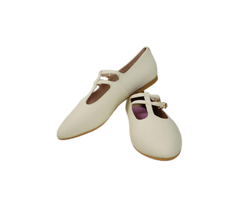 Esporre Duter Ladies Ivory Gum Double Mary Jane