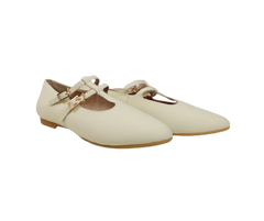 Esporre Duter Ladies Ivory Gum Double Mary Jane