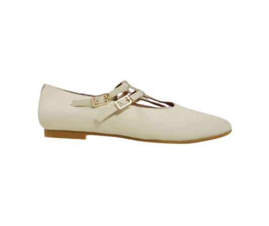 Esporre Duter Ladies Ivory Gum Double Mary Jane