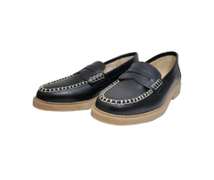 Blublonc Hetty Black Leather Loafer